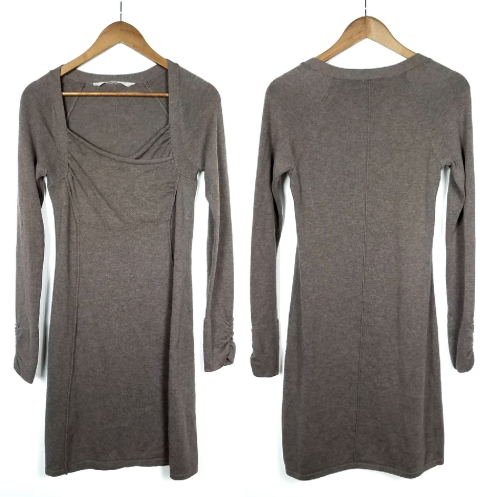 Athleta Taupe Hot Toddy Sweater Dress